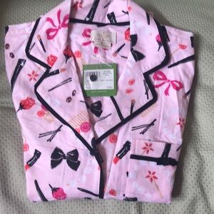 NWT, Kate Spade pajama set. Long sleeve top with full length pants. XS.